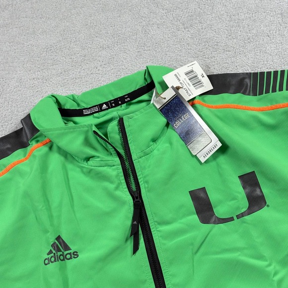 adidas Other - Miami Hurricanes Adidas Miami Nights Strategy Half-Zip Short Sleeve Jacket - XL